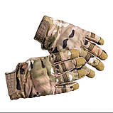 Тактичні Рукавички для Захисту Пальців Touch Screen Мультикам 2XL | Військові рукавички Нейлон, фото 2