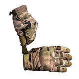 Тактичні Рукавички для Захисту Пальців Touch Screen Мультикам 2XL | Військові рукавички Нейлон, фото 6