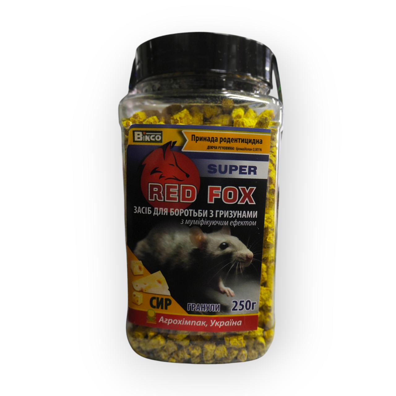 Родентицидна принада Ред Фокс (гранула) сир банка 250г