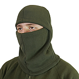 Тактична зимова Балаклава флісова Militex Хакі Універсальна | Захист від вітру з військовою балаклавою, фото 2