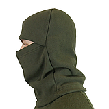 Тактична зимова Балаклава флісова Militex Хакі Універсальна | Захист від вітру з військовою балаклавою, фото 3