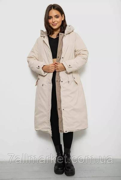 Куртка жіноча зима 24115 d.beige-l.beige р.L-3XL "Seven Group" недорого гуртом від прямого постачальника