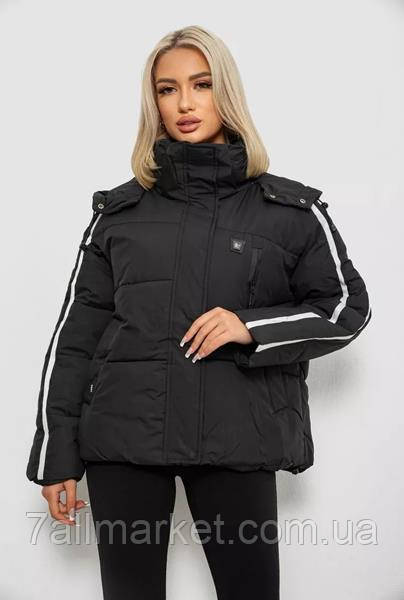 Куртка жіноча зима 866 black р.L-3XL "Seven Group" недорого гуртом від прямого постачальника