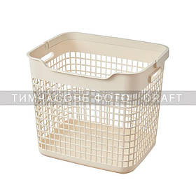 Кошик для білизни Ardesto 38x29.5x33см, 26л, пластик PP, бежевий