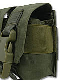 Підсумок Хакі під 2 гранати Kiborg Матеріал Cordura 1000D + Система кріплення MOLLE, фото 5