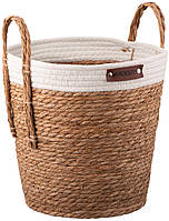 Кошик Ardesto Prestigio 29х29х30см, рогожка з морських водоростей, бавовняний шпагат, сірий