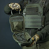 Підсумок-аптечка хакі (20х16, 5х8, 7 см) | Швидке скидання Kiborg GU Cordura 1000D + NIR-просочення, фото 8