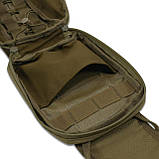 Підсумок-аптечка койот (20х16, 5х8, 7 см) | Швидке скидання Kiborg GU Cordura 1000D + NIR-просочення, фото 5