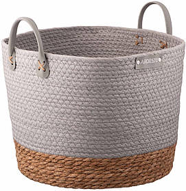 Кошик Ardesto Minimalism 35х35х27см, паперовий шпагат, рогожка, сірий