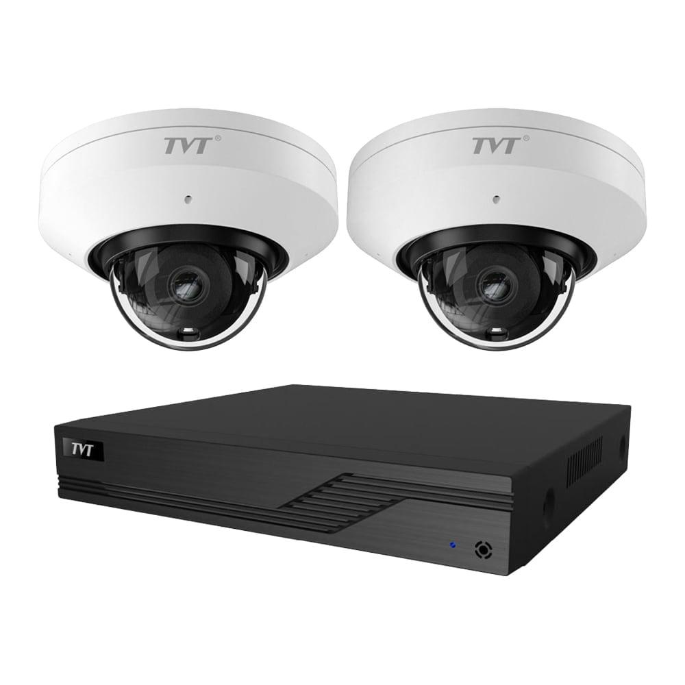 Комплект IP-відеоспостереження на 2 камери TVT IP-Video Kit 2x5MP (D) WiFi: 2 купольні 5Mp WiFi відеокамери + 4-канальний 8Mp, фото 1