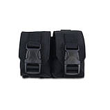 Підсумок Чорний під 2 гранати Kiborg Матеріал Cordura 1000D + Система кріплення MOLLE, фото 2