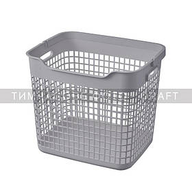 Кошик для білизни Ardesto 38x29.5x33см, 26л, пластик PP, сірий