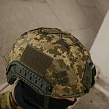 Камуфляжний Кавер на Шолом FAST Піксель 14мм Кавер на Каску Чохол для Балістичного Шолому, фото 7