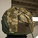 Камуфляжний Кавер на Шолом FAST Піксель 14мм Кавер на Каску Чохол для Балістичного Шолому, фото 10
