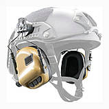 Тактичні навушники EARMOR M31Н Coyote з кріпленням | Електроний захист органів слуху, фото 2