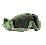 Комплект захисних окулярів + 3 змінних скла(прозоре, жовте, чорне) + сумка для кріплення на ремінь), фото 4