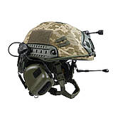 Повний бойовий Комплект ( Балістични Шолом з Кавером + Навушниками + Ліхтарик) для військових, фото 2