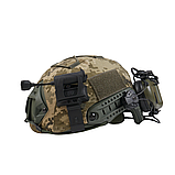 Повний бойовий Комплект ( Балістични Шолом з Кавером + Навушниками + Ліхтарик) для військових, фото 5