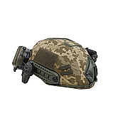 Повний бойовий Комплект ( Балістични Шолом з Кавером + Навушниками + Ліхтарик) для військових, фото 7
