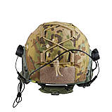 Повний Комплект (балістичного Шолому з кавером + Навушниками + Ліхтариком) Захист для військових, фото 2