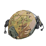 Повний Комплект (балістичного Шолому з кавером + Навушниками + Ліхтариком) Захист для військових, фото 3