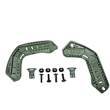 Комплект (бічних рейок для шолома + болтів для кріплення) FAST олива | Протиударний пластик ABS, фото 3