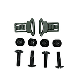 Комплект (бічних рейок для шолома + болтів для кріплення) FAST олива | Протиударний пластик ABS, фото 4