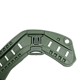 Комплект (бічних рейок для шолома + болтів для кріплення) FAST олива | Протиударний пластик ABS, фото 5