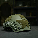 Балістичний шолом Sestan-Busch Helmet Olive M-(55-57 см) + кавер, фото 7