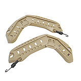 Комплект обвісу (NVG + рейкові кріпллення + velcro панелі + резинки для фіксації + болти ) для шолома FAST, MICH Койот, фото 4