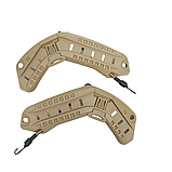 Комплект обвісу (NVG + рейкові кріпллення + velcro панелі + резинки для фіксації + болти ) для шолома FAST, MICH Койот, фото 5