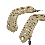 Комплект обвісу (NVG + рейкові кріпллення + velcro панелі + резинки для фіксації + болти ) для шолома FAST, MICH Койот, фото 6