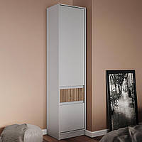 Шафа-пенал закрита з полицями та шухлядою Еверест Стайл-500 50х39х203 см Кашемір/Канелла (DTM-073572)