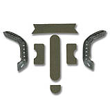 Комплект обвісу (NVG + Рейкові кріплення + Velcro + Липучки + резинки + болти ) для шоломів FAST, MICH Олива, фото 5