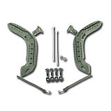 Армійські Бічні рейки + болти для шолома MICH 2000 Олива | Протиударний пластик ABS, фото 2