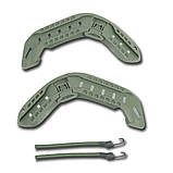 Армійські Бічні рейки + болти для шолома MICH 2000 Олива | Протиударний пластик ABS, фото 7