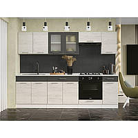 Кухня модульна Еверест Еко набір №5 крафт білий/графіт 2.6 м стільниця Скай (DTM-071064)