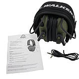 Активні Навушники Walker's Razor Slim Хакі Звукова активація стиснення реакція 0,02 секунд, фото 6