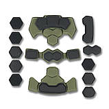 Комплект (підвісної системи + подушок для шолому Team Wendy Cam Fit (R) GEN.4 Хакі | ЕВА (етиленвінілацетат), фото 6