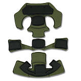 Набір протиударних подушок для шолому GEN.2 Хакі з технологією Zorbium | ЕВА (етиленвінілацетат), фото 4