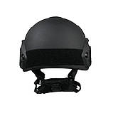 Шолом PE Fast З рівнем захисту NIJ IIIA Стандарт NATO Black розмір (L) та системою Team Wendy, фото 3