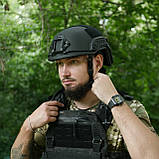 Шолом PE Fast З рівнем захисту NIJ IIIA Стандарт NATO Black розмір (L) та системою Team Wendy, фото 8