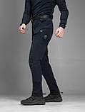 Брюки карго тактичні BEZET Байрактар синій, фото 3