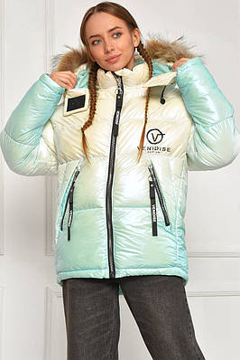 Куртка підліткова для дівчинки єврозима білого кольору з принтом р.146-152 207893T Безкоштовна доставка