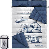 Спальний мішок двомісний Naturehike NH21MSD06, темно-синій, фото 4
