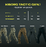 Тактичні хакі штани Kiborg Tactic Gen.1 + 6 функціональних кишень | Матеріал Ріп-стоп (S), фото 10