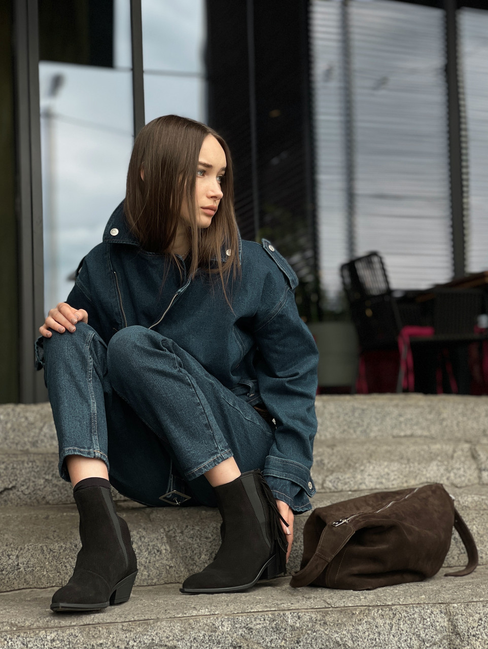 Жіночі козаки з натуральної замші, фото 1