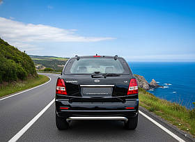 Задня дуга AK012 (нерж.) для Kia Sorento I BL 2002-2009 рр