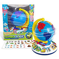 Диво-глобус 62609 (12) "WToys", ОЗВУЧУВАННЯ УКРАЇНСЬКОЮ МОВОЮ, 7 віршів, 7 пісень, 10 казок, ноти, цифри, сортер, намистини,