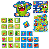 Гра магнітна "Смачне та корисне" (укр) VT 5900-06 (5)  "Vladi Toys", 24 магніти, у пакеті
